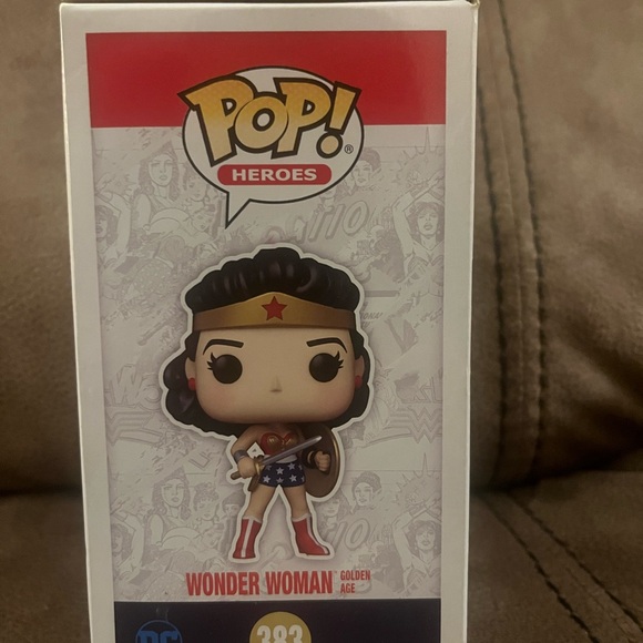 Funko Pop Heroes Wonder Woman in Red, Blue, and Gold - Picture 2 of 4